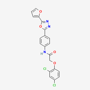 2-(2,4-dichlorophenoxy)-N-{4-[5-(2-furyl)-1,3,4-oxadiazol-2-yl]phenyl}acetamide