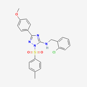 N-[(2-chlorophenyl)methyl]-5-(4-methoxyphenyl)-2-(4-methylphenyl)sulfonyl-1,2,4-triazol-3-amine