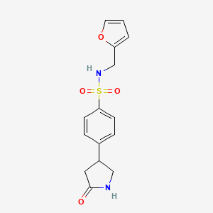 N-(furan-2-ylmethyl)-4-(5-oxopyrrolidin-3-yl)benzenesulfonamide