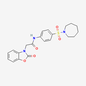 N-[4-(1-azepanylsulfonyl)phenyl]-2-(2-oxo-1,3-benzoxazol-3(2H)-yl)acetamide