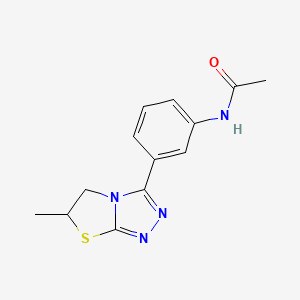 molecular formula C13H14N4OS B4201470 N-[3-(6-methyl-5,6-dihydro[1,3]thiazolo[2,3-c][1,2,4]triazol-3-yl)phenyl]acetamide 