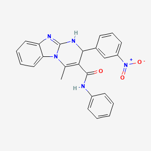 4-methyl-2-(3-nitrophenyl)-N-phenyl-1,2-dihydropyrimido[1,2-a]benzimidazole-3-carboxamide