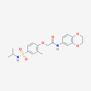 N-(2,3-dihydro-1,4-benzodioxin-6-yl)-2-{4-[(isopropylamino)sulfonyl]-2-methylphenoxy}acetamide