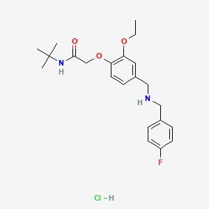 N-tert-butyl-2-[2-ethoxy-4-[[(4-fluorophenyl)methylamino]methyl]phenoxy]acetamide;hydrochloride