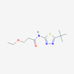 molecular formula C11H19N3O2S B4201524 N-(5-tert-butyl-1,3,4-thiadiazol-2-yl)-3-ethoxypropanamide 