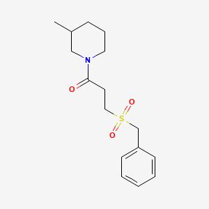 molecular formula C16H23NO3S B4201526 3-(Benzylsulfonyl)-1-(3-methylpiperidin-1-yl)propan-1-one 