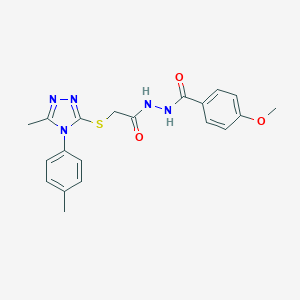 N'-(4-methoxybenzoyl)-2-{[5-methyl-4-(4-methylphenyl)-4H-1,2,4-triazol-3-yl]sulfanyl}acetohydrazide