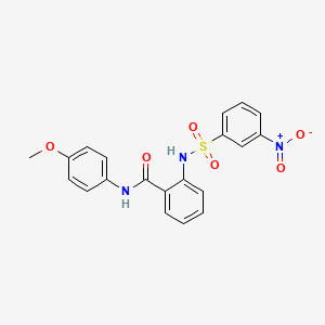 N-(4-methoxyphenyl)-2-{[(3-nitrophenyl)sulfonyl]amino}benzamide