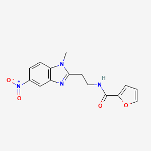 N-[2-(1-methyl-5-nitrobenzimidazol-2-yl)ethyl]furan-2-carboxamide