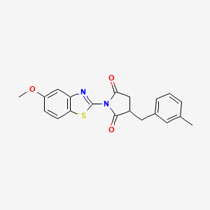 1-(5-methoxy-1,3-benzothiazol-2-yl)-3-[(3-methylphenyl)methyl]pyrrolidine-2,5-dione