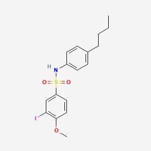 molecular formula C17H20INO3S B4201570 N-(4-butylphenyl)-3-iodo-4-methoxybenzenesulfonamide 