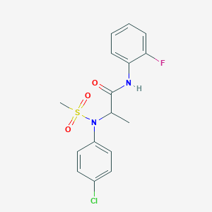 N~2~-(4-chlorophenyl)-N~1~-(2-fluorophenyl)-N~2~-(methylsulfonyl)alaninamide