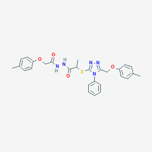 N'-[(4-methylphenoxy)acetyl]-2-({5-[(4-methylphenoxy)methyl]-4-phenyl-4H-1,2,4-triazol-3-yl}sulfanyl)propanohydrazide