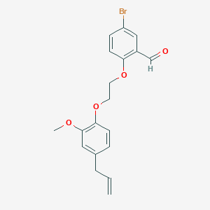 5-Bromo-2-[2-(2-methoxy-4-prop-2-enylphenoxy)ethoxy]benzaldehyde