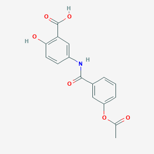 molecular formula C16H13NO6 B4201587 5-{[3-(acetyloxy)benzoyl]amino}-2-hydroxybenzoic acid 