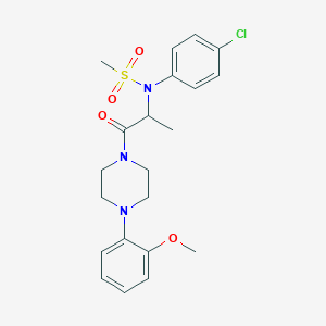 N-(4-chlorophenyl)-N-{2-[4-(2-methoxyphenyl)-1-piperazinyl]-1-methyl-2-oxoethyl}methanesulfonamide