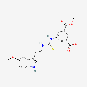 DIMETHYL 5-[({[2-(5-METHOXY-1H-INDOL-3-YL)ETHYL]AMINO}CARBOTHIOYL)AMINO]ISOPHTHALATE