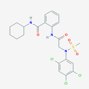 N-cyclohexyl-2-{[N-(methylsulfonyl)-N-(2,4,5-trichlorophenyl)glycyl]amino}benzamide