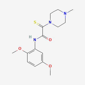 molecular formula C15H21N3O3S B4201649 N-(2,5-dimethoxyphenyl)-2-(4-methyl-1-piperazinyl)-2-thioxoacetamide 