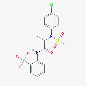 N~2~-(4-chlorophenyl)-N~2~-(methylsulfonyl)-N~1~-[2-(trifluoromethyl)phenyl]alaninamide