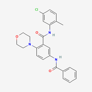 5-benzamido-N-(5-chloro-2-methylphenyl)-2-morpholin-4-ylbenzamide