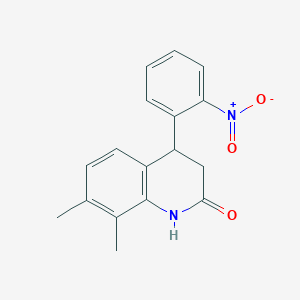 7,8-dimethyl-4-(2-nitrophenyl)-3,4-dihydroquinolin-2(1H)-one