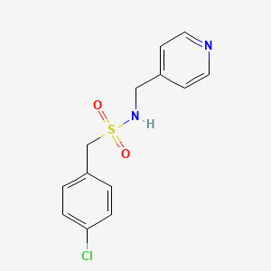 molecular formula C13H13ClN2O2S B4201716 1-(4-chlorophenyl)-N-(pyridin-4-ylmethyl)methanesulfonamide 