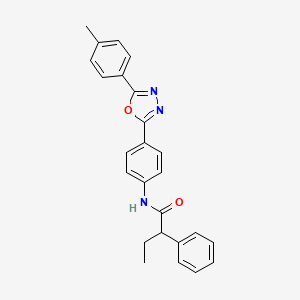 N-{4-[5-(4-methylphenyl)-1,3,4-oxadiazol-2-yl]phenyl}-2-phenylbutanamide