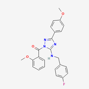 [5-[(4-Fluorophenyl)methylamino]-3-(4-methoxyphenyl)-1,2,4-triazol-1-yl]-(2-methoxyphenyl)methanone