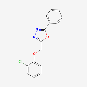 molecular formula C15H11ClN2O2 B4201760 2-[(2-chlorophenoxy)methyl]-5-phenyl-1,3,4-oxadiazole 