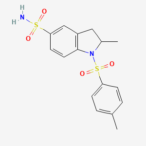 molecular formula C16H18N2O4S2 B4201780 2-methyl-1-[(4-methylphenyl)sulfonyl]-5-indolinesulfonamide 