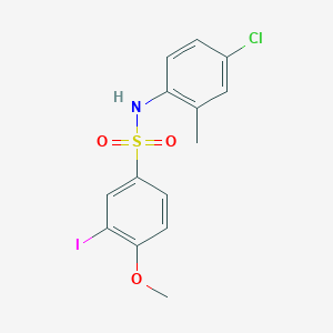 N-(4-chloro-2-methylphenyl)-3-iodo-4-methoxybenzenesulfonamide