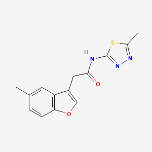 2-(5-methyl-1-benzofuran-3-yl)-N-(5-methyl-1,3,4-thiadiazol-2-yl)acetamide