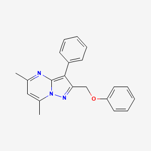 molecular formula C21H19N3O B4201804 5,7-dimethyl-2-(phenoxymethyl)-3-phenylpyrazolo[1,5-a]pyrimidine 