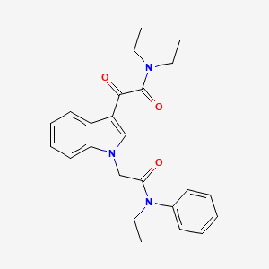 molecular formula C24H27N3O3 B4201830 N,N-diethyl-2-(1-{2-[ethyl(phenyl)amino]-2-oxoethyl}-1H-indol-3-yl)-2-oxoacetamide 