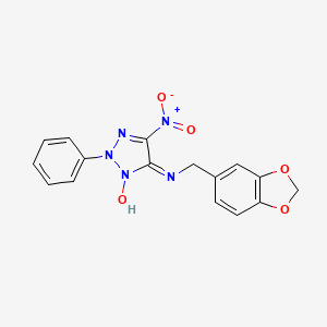 N-(1,3-benzodioxol-5-ylmethyl)-5-nitro-2-phenyl-2H-1,2,3-triazol-4-amine 3-oxide