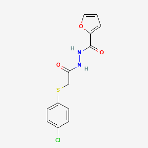 molecular formula C13H11ClN2O3S B4201841 N'-{2-[(4-chlorophenyl)thio]acetyl}-2-furohydrazide 