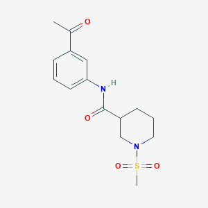 N-(3-acetylphenyl)-1-(methylsulfonyl)-3-piperidinecarboxamide