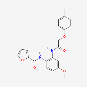 N-(4-methoxy-2-{[(4-methylphenoxy)acetyl]amino}phenyl)furan-2-carboxamide