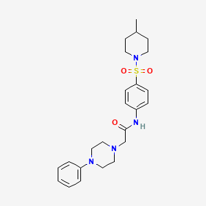 N-{4-[(4-methylpiperidin-1-yl)sulfonyl]phenyl}-2-(4-phenylpiperazin-1-yl)acetamide