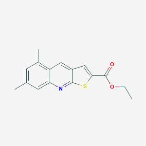 molecular formula C16H15NO2S B420189 Ethyl 5,7-dimethylthieno[2,3-b]quinoline-2-carboxylate 