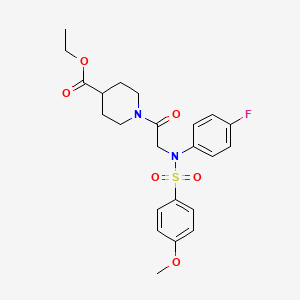 ethyl 1-{N-(4-fluorophenyl)-N-[(4-methoxyphenyl)sulfonyl]glycyl}-4-piperidinecarboxylate