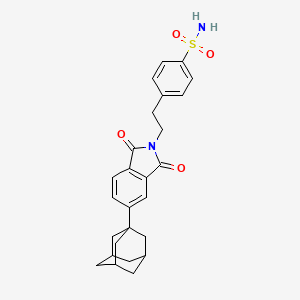 4-{2-[1,3-dioxo-5-(tricyclo[3.3.1.1~3,7~]dec-1-yl)-1,3-dihydro-2H-isoindol-2-yl]ethyl}benzenesulfonamide