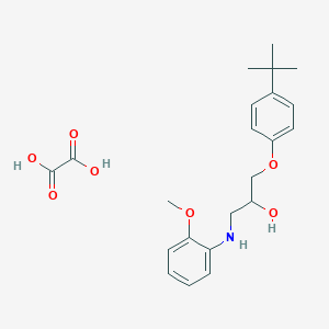 molecular formula C22H29NO7 B4201921 1-(4-tert-butylphenoxy)-3-[(2-methoxyphenyl)amino]-2-propanol ethanedioate (salt) 