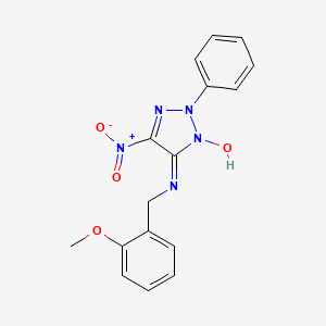 molecular formula C16H15N5O4 B4201942 N-(2-methoxybenzyl)-5-nitro-2-phenyl-2H-1,2,3-triazol-4-amine 3-oxide 