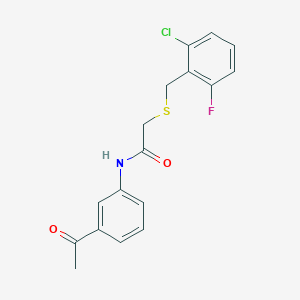 N-(3-acetylphenyl)-2-[(2-chloro-6-fluorobenzyl)thio]acetamide