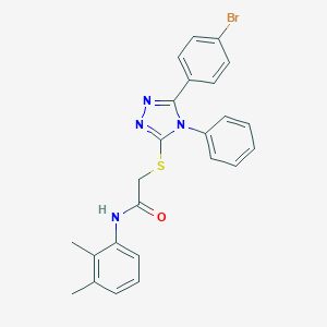 molecular formula C24H21BrN4OS B420200 2-{[5-(4-bromophenyl)-4-phenyl-4H-1,2,4-triazol-3-yl]sulfanyl}-N-(2,3-dimethylphenyl)acetamide 