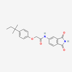 2-[4-(1,1-dimethylpropyl)phenoxy]-N-(1,3-dioxo-2,3-dihydro-1H-isoindol-5-yl)acetamide