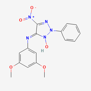 molecular formula C16H15N5O5 B4202013 N-(3,5-dimethoxyphenyl)-5-nitro-2-phenyl-2H-1,2,3-triazol-4-amine 3-oxide 