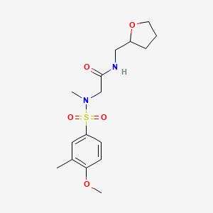 N~2~-[(4-methoxy-3-methylphenyl)sulfonyl]-N~2~-methyl-N-(tetrahydrofuran-2-ylmethyl)glycinamide